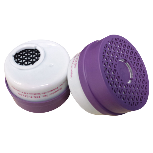 Cartouche pour respirateur, Combinaison cartouche et filtre contre les particules pour gaz/vapeurs, Gaz acide/Gaz de chlore/Filtre P100 Les Distributions ICE