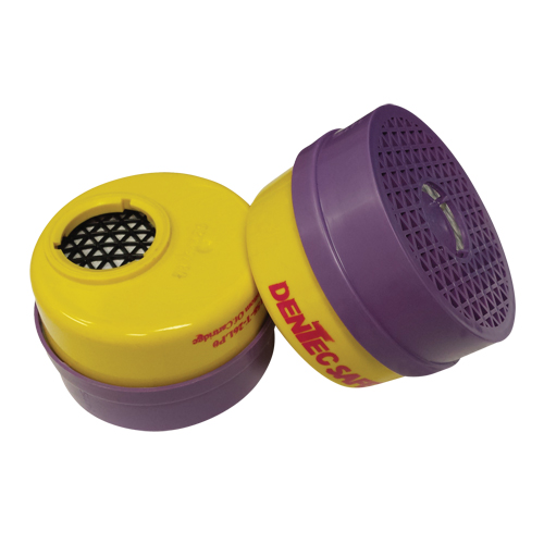 Cartouche pour respirateur, Combinaison cartouche et filtre contre les particules pour gaz/vapeurs, Gaz acide/Vapeur organique/Filtre P100 Les Distributions ICE
