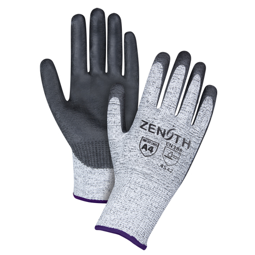 Gants &eacute;lastiques sans coutures r&eacute;sistants &agrave; la coupe, Taille 6/T-petit, Calibre 13, Rev&ecirc;tement Polyur&eacute;thane, Enveloppe en PEHP, ANSI/ISEA 105 niveau 4/EN 388 niveau 5 Les Distributions ICE