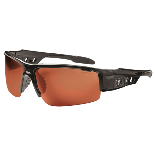 Lunettes de s&eacute;curit&eacute; Skullerz Dagr, Lentille Cuivre, Anti-&eacute;gratignures/Polaris&eacute;, ANSI Z87+/R&eacute;pond ou surpasse la norme CSA Z94.3 Les Distributions ICE
