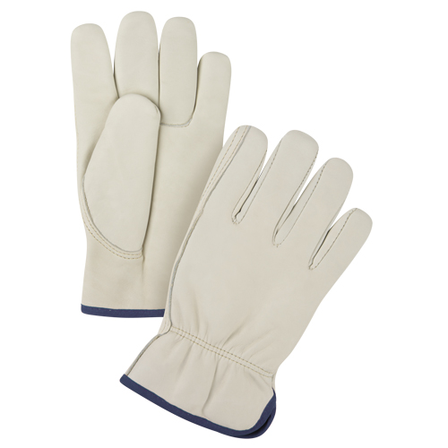 Premium Winter-Lined Driver's Gloves, X-Large, Grain Cowhide Palm, Fleece Inner Lining Les Distributions ICE