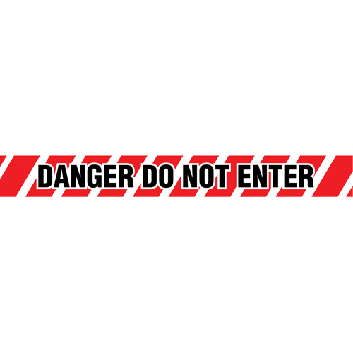 Barricade Tape, English, 3" W x 1000' L, 2 mils, Black on Red Les Distributions ICE