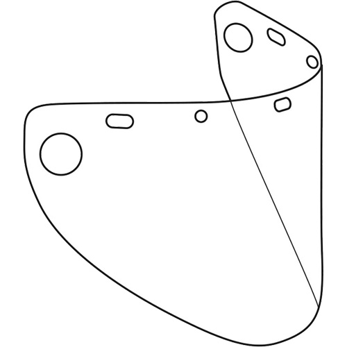 Visi&egrave;re d&eacute;coup&eacute;e &agrave; l'emporte-pi&egrave;ce et form&eacute;e Dynamic, Polycarbonate, Teinte Transparent Les Distributions ICE