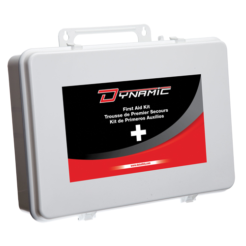 Trousse de premiers soins pour autobus scolaire Dynamic, Dispositif m&eacute;dical Classe 1, 36 unit&eacute;s/Boîte en m&eacute;tal Les Distributions ICE