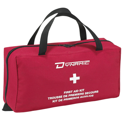 Trousse de premiers soins r&eacute;guli&egrave;re pour la maison Dynamic, Dispositif m&eacute;dical Classe 1, Sac en nylon Les Distributions ICE