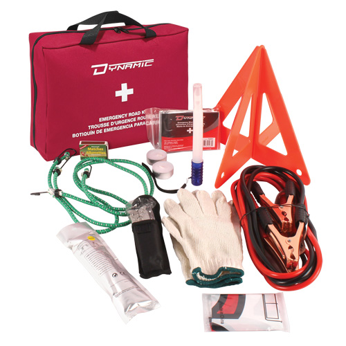 Trousse de premiers soins pour urgence routi&egrave;re Dynamic, Dispositif m&eacute;dical Classe 1, Sac en nylon Les Distributions ICE