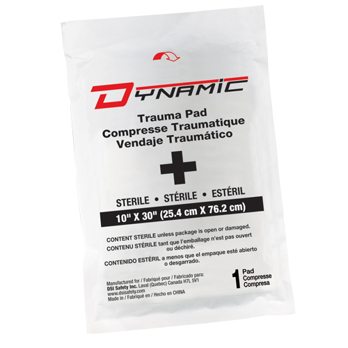 Pansement de trauma Dynamic, Tampon, 10" lo x 30" la, St&eacute;rile, Dispositif m&eacute;dical Classe 1 Les Distributions ICE