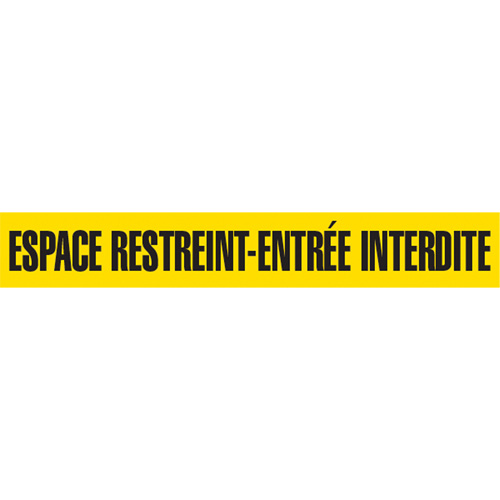 Rubans pour barricades, Français, 3" la x 1000' lo, 3 mils, Noir sur jaune Les Distributions ICE
