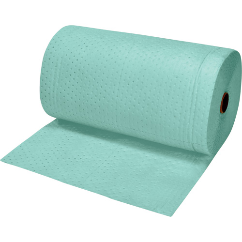 Rouleaux absorbants li&eacute;s de premi&egrave;re qualit&eacute;, Lourd, 150' lo x 30" la, Absorption 50 gal. Les Distributions ICE
