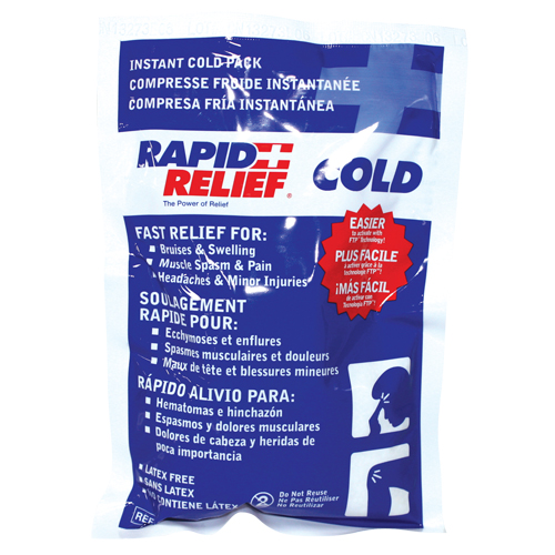 Compresse froide instantan&eacute;e Rapid Relief, Froid, Utilisation unique, 5" x 9" Les Distributions ICE