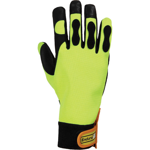 Gants pour scie &agrave; chaîne haute visibilit&eacute; Endura, Taille Grand/9, Paume Ch&egrave;vre Les Distributions ICE