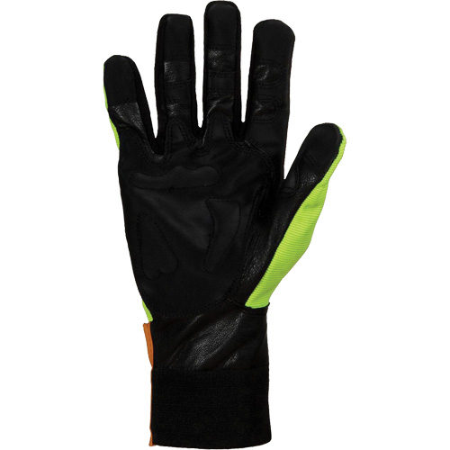 Gants pour scie &agrave; chaîne haute visibilit&eacute; Endura, Taille Grand/9, Paume Ch&egrave;vre Les Distributions ICE