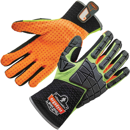 ProFlex&reg; 925F(X) Dorsal Impact-Reducing Gloves, Small, Split Leather Palm, Slip-On Cuff Les Distributions ICE