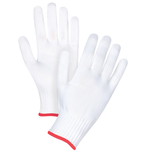 Seamless String Knit Gloves, Polyester, 10 Gauge, Small Les Distributions ICE