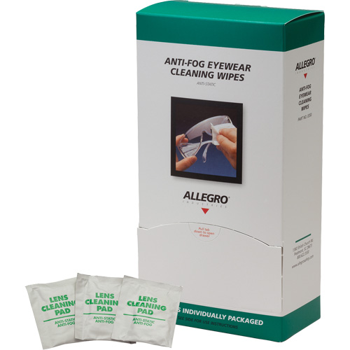 Serviettes nettoyantes pour lunettes ALLEGRO INDUSTRIES, 5" x 8", Paquet de 100 Les Distributions ICE