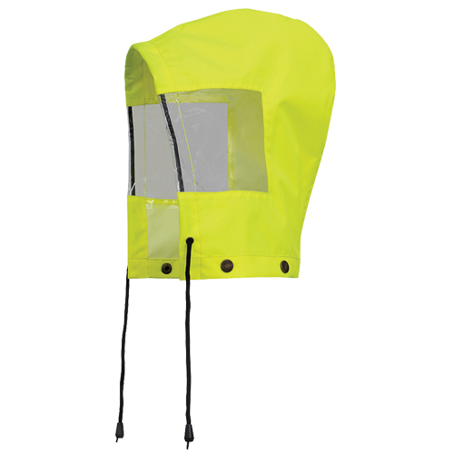 6037H Capuchon pour manteau de s&eacute;curit&eacute; imperm&eacute;able pour le contr&ocirc;le de la circulation, Jaune lime haute visibilit&eacute;, Polyester Les Distributions ICE