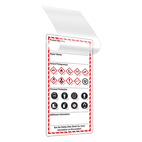 &eacute;tiquettes auto-plastifiantes pour le milieu de travail, Papier cartonn&eacute;, 3" la x 6" h, Anglais Les Distributions ICE
