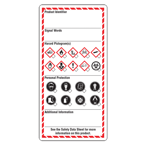 Workplace Labels, Cardstock, 3" W x 6" H, English Les Distributions ICE