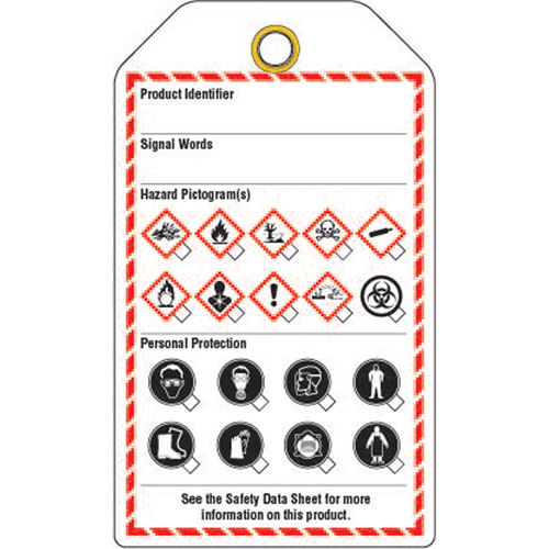 Workplace Tags, Cardstock, 3-3/8" W x 5-3/4" H, English Les Distributions ICE