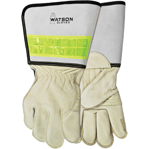 Circuit Breaker Linesman Welding Gloves, Grain Cowhide, Size Medium Les Distributions ICE