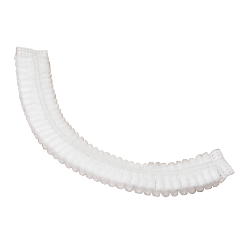 Bonnet bouffant pliss&eacute;, Polypropyl&egrave;ne, 19", Blanc Les Distributions ICE