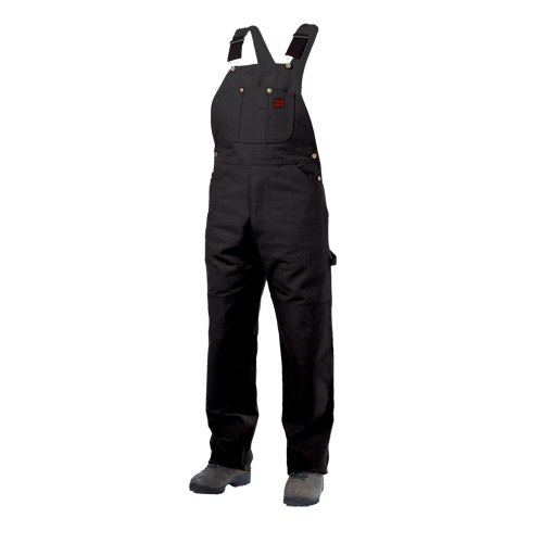 Salopettes en canevas de coton non doubl&eacute;e, Hommes, Grand, Noir Les Distributions ICE