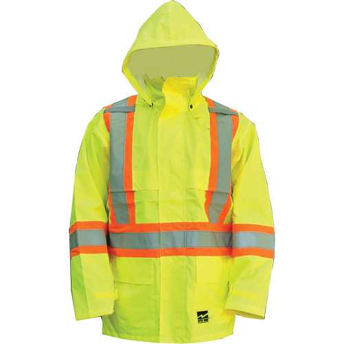 Manteau Open Road, Polyester/Polyur&eacute;thane, Jaune lime haute visibilit&eacute;, Petit Les Distributions ICE