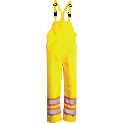 Open Road&reg; Bib Pants, Polyester, Small, High Visibility Lime-Yellow Les Distributions ICE