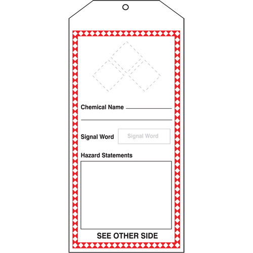 Tr&egrave;s grandes &eacute;tiquettes SGH, Papier cartonn&eacute;, 3-7/8" la x 8-1/2" h, Anglais Les Distributions ICE