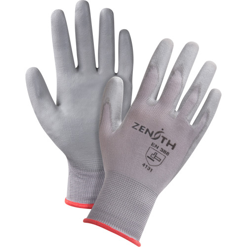 Gants en nylon enduits de polyur&eacute;thane sans DMF, 10/T-Grand, R&ecirc;vetement Polyur&eacute;thane, Calibre 15, Enveloppe en Nylon Les Distributions ICE