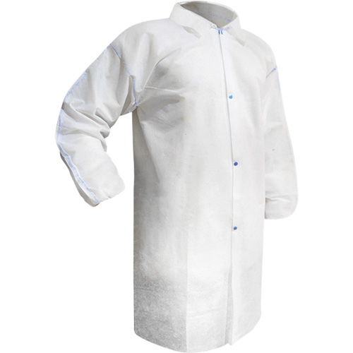 Sarrau jetable, Polypropyl&egrave;ne, Blanc, Moyen Les Distributions ICE