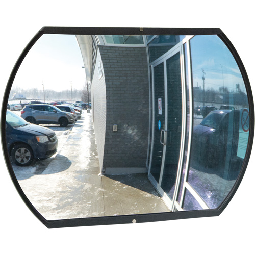 Miroir convexe rectangulaire/rond avec support, 18" h x 26" la, Int&eacute;rieur/Ext&eacute;rieur Les Distributions ICE