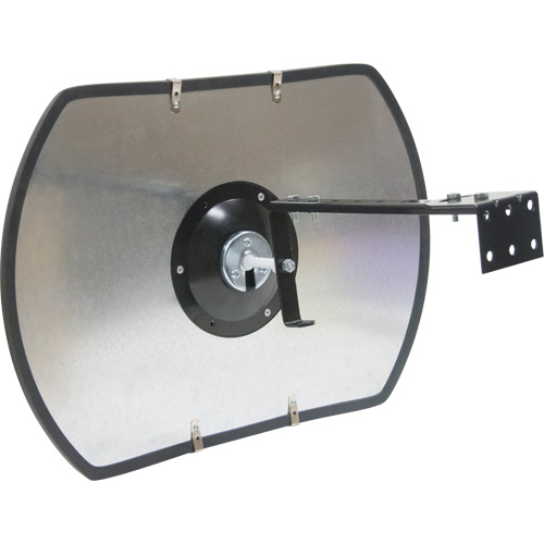 Miroir convexe rectangulaire/rond avec support, 20" h x 30" la, Int&eacute;rieur/Ext&eacute;rieur Les Distributions ICE