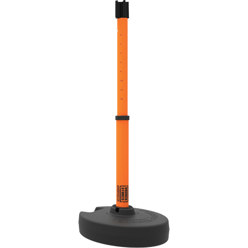 Base pour montant de barri&egrave;re PLUS, Hauteur de 42", Orange Les Distributions ICE