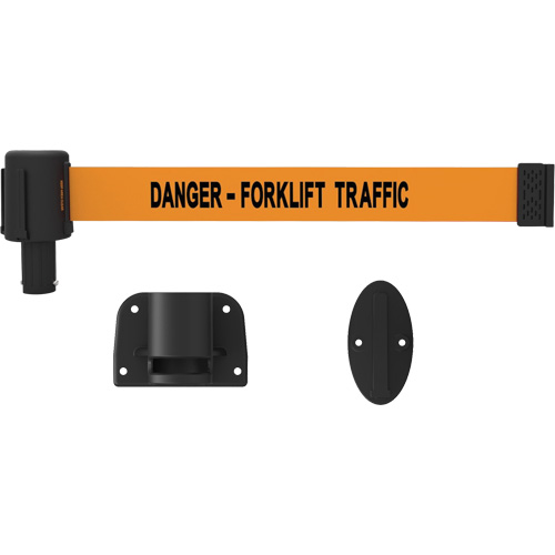 PLUS Wall Mount Barrier System, Plastic, Screw Mount, 15', Orange Tape Les Distributions ICE