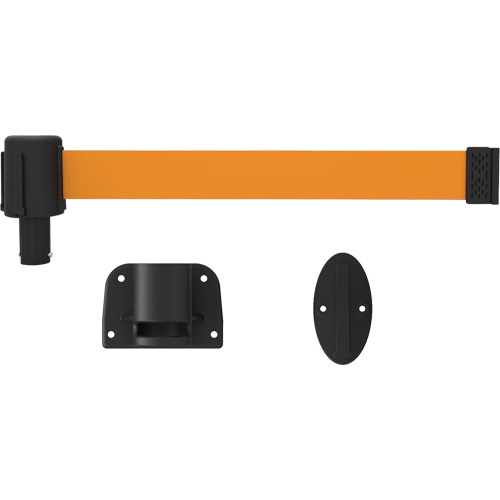 PLUS Wall Mount Barrier System, Plastic, Screw Mount, 15', Orange Tape Les Distributions ICE