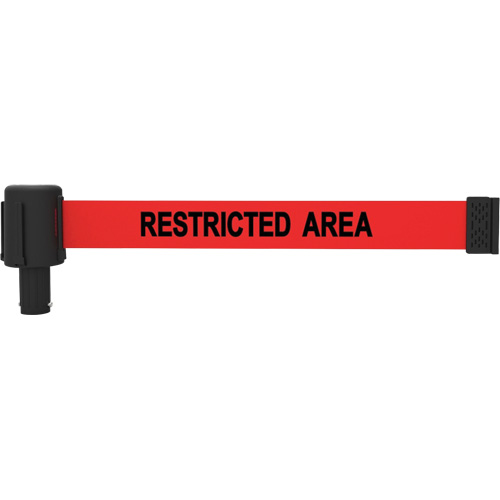 Cassette de banni&egrave;re PLUS, Restricted Area, 15', Ruban Rouge Les Distributions ICE