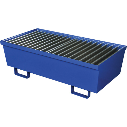 Palette de confinement des d&eacute;versements en acier, Capacit&eacute; de d&eacute;versement 74 gal. US, 27" x 51,25" x 13" Les Distributions ICE