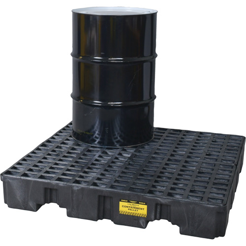 Palette de confinement des d&eacute;versements, Capacit&eacute; de d&eacute;versement 66 gal. US, 51,5'' x 51,5'' x 8" Les Distributions ICE