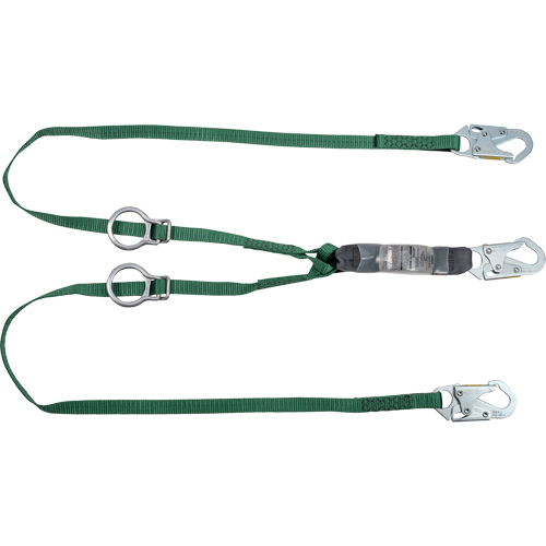 V-Series Lanyard, 3', Rebar Hook Center, Snap Hook Leg Ends, Polyester Les Distributions ICE