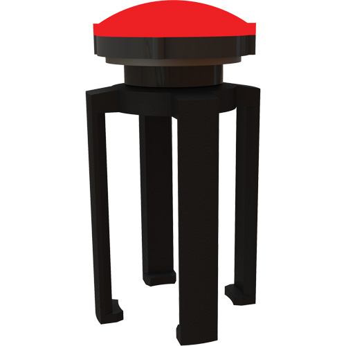 PLUS Barrier System Strobe Light Bracket & Red Strobe Light, Black Les Distributions ICE