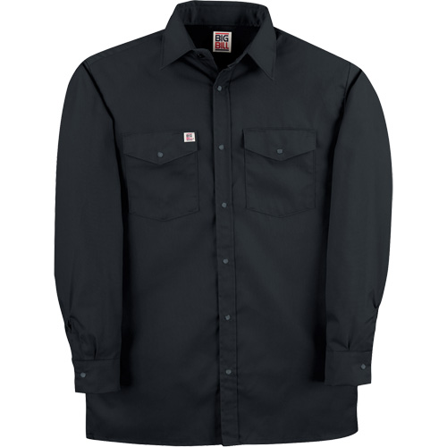 Chemise de travail en tissu crois&eacute; avec boutons-pression, Hommes, Moyen (grande taille), Noir Les Distributions ICE