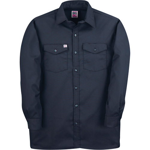Chemise de travail &agrave; manches longues en tissu crois&eacute;, Hommes, Moyen (grande taille), Bleu marine Les Distributions ICE