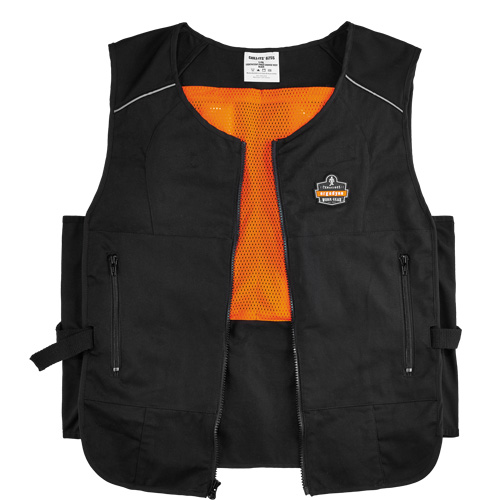 Chill-Its&reg; 6260 Lightweight Phase Change Cooling Vest with Packs, Small/Medium, Black Les Distributions ICE
