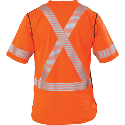 Polartec&reg; Power Grid&reg; High Visibility Short Sleeved T-Shirt, Polyester, Small, Orange Les Distributions ICE