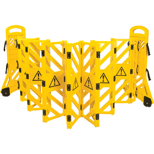 Barri&egrave;re mobile portative, 40" h x 13' lo, Jaune Les Distributions ICE