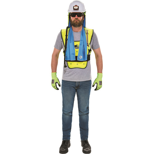 Chill-Its&reg; 6687 Economy Dry Evaporative Cooling Vest, Large/X-Large, High Visibility Lime-Yellow Les Distributions ICE