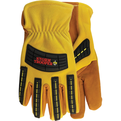 Gants Storm Trooper 5782, Grand, Paume en Cuir de vache, Poignet &agrave; enfiler Les Distributions ICE
