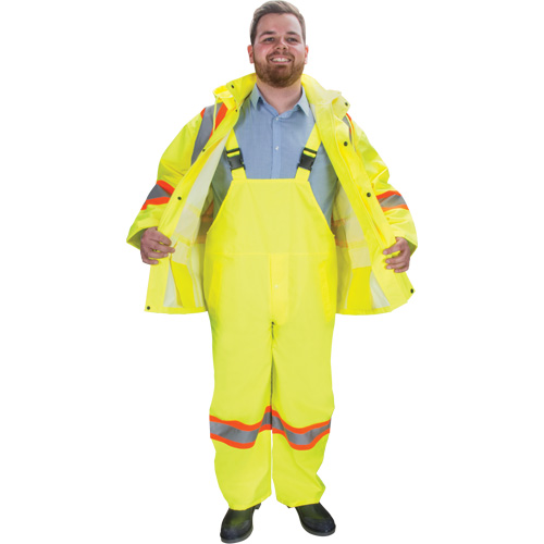 RZ1000 Rain Suit, Polyester, Small, High Visibility Lime-Yellow Les Distributions ICE