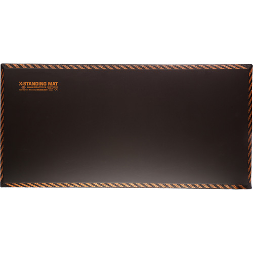 Tapis anti-fatigue pour travail debout, Lisse, 18" x 36" x 1", Noir, Caoutchouc Les Distributions ICE